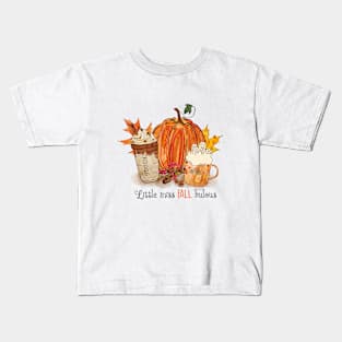 Little Miss Fall Bulous Autumn Fall Design Kids T-Shirt